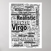 Poster de l'inspiration du nuage Virgo Zodiac Word (Devant)