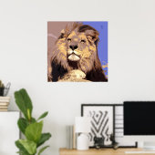 Poster de Lion Pop Art - Art de la photographie an (Bureau à domicile)