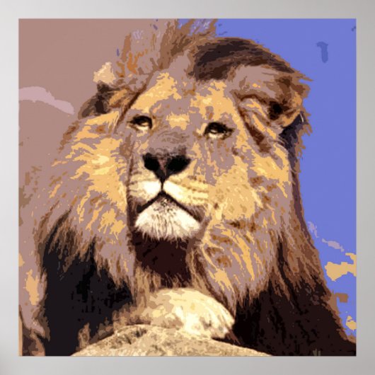 Poster de Lion Pop Art - Art de la photographie an (Devant)