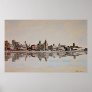 Poster de Liverpool Skyline