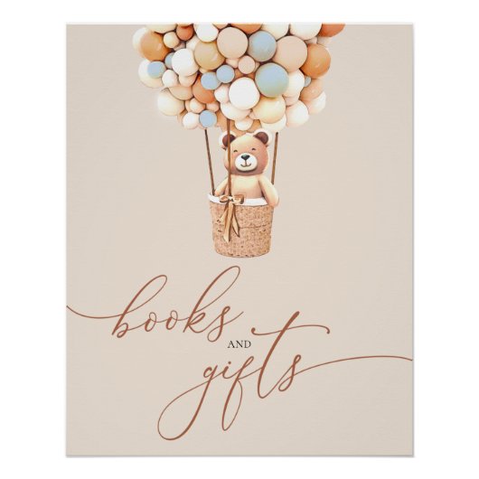 Poster de livres et de cadeaux pour bébés Bear Bal (Devant)