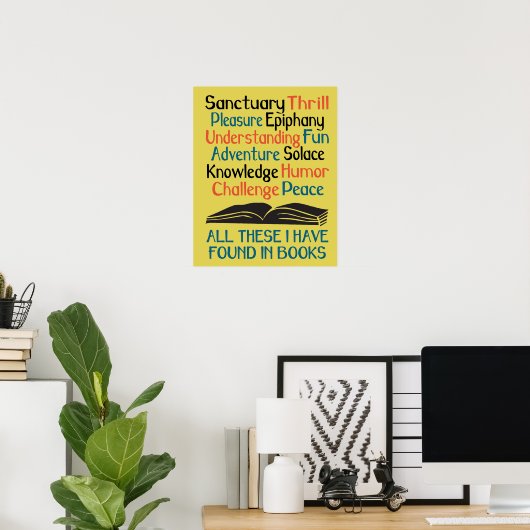 Poster de livres et de lecture - Tous ces (Bureau à domicile)