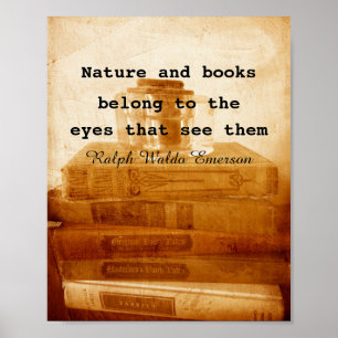 Poster de livres style vintage photo citation en s