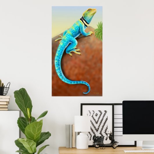 Poster de Lizard à collier oriental (Bureau à domicile)