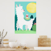 Poster de Llama Boire Soda Wall Art (Cuisine)