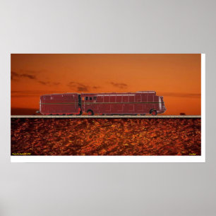Poster de Locomotive à vapeur Streamlines