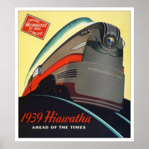 Poster de Locomotive Hiawatha 1939