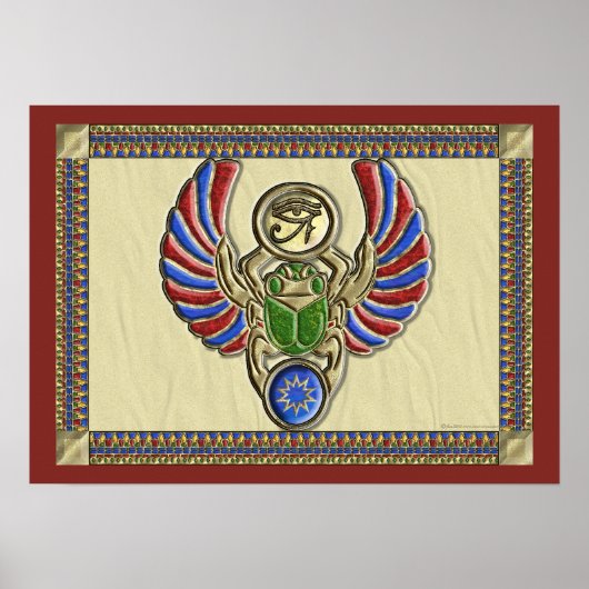 Poster de l'oeil de Horus Scarab (Devant)