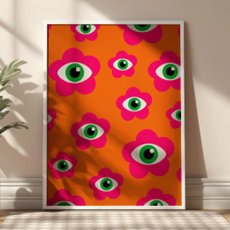 Poster de l'OEil rouge et rose