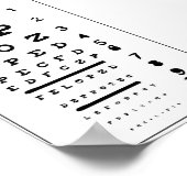 Poster de l'oeil teste votre affiche de vision (Coin)