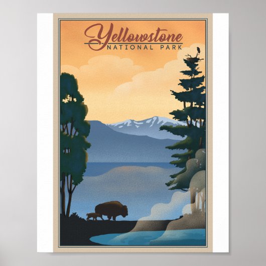 Poster de l'oeuvre d'art du parc national Yellowst (Devant)
