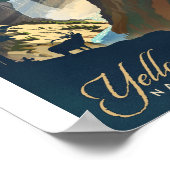 Poster de l'oeuvre d'art du parc national Yellowst (Coin)