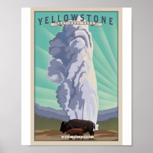 Poster de l'oeuvre d'art du parc national Yellowst (Devant)