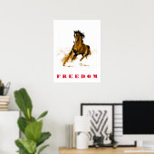Poster de l'oeuvre Motivationnelle Cheval (Bureau à domicile)