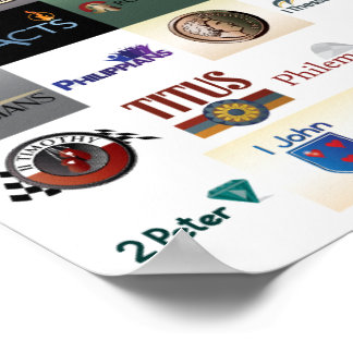 Poster de logos du livre biblique - 11" x 17"