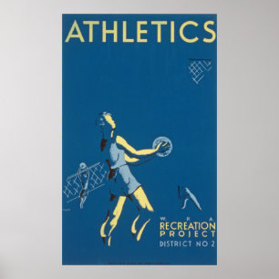 Poster de loisirs sportifs vintages