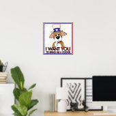Poster de l'oncle Sam Corgi (Bureau à domicile)