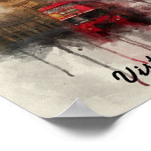 Poster de Londres Big ben et de bus rouge (Coin)