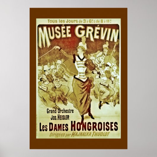 Poster de l'Orchestre du Musee vintage Grevin (Devant)