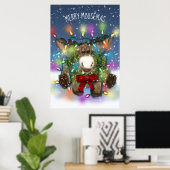 Poster de l'orignal de Noël 24 x 36 (Bureau à domicile)