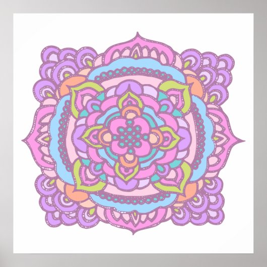 Poster de l'ornement de Tracery Coloré (Devant)