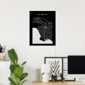 Poster de Los Angeles Dark City Map (Bureau à domicile)