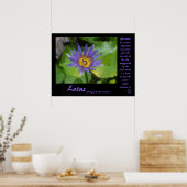 Poster de Lotus avec citations de Sai Baba (Cuisine)