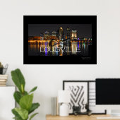 Poster de Louisville Skyline avec Fleur de Lis (Bureau à domicile)