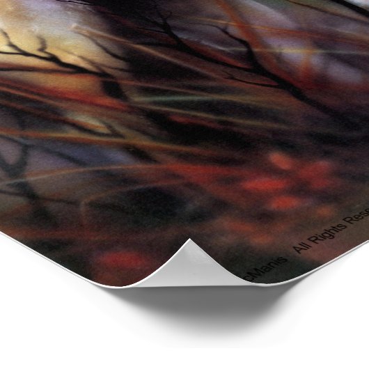 Poster de loup Howling (Coin)