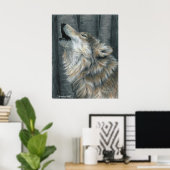 Poster de loup Howling (Bureau à domicile)