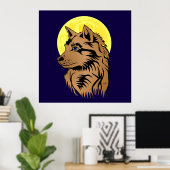 Poster de loups rêveurs (Bureau à domicile)
