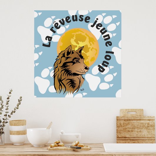 Poster de loups rêveurs (Cuisine)