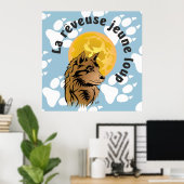 Poster de loups rêveurs (Bureau à domicile)