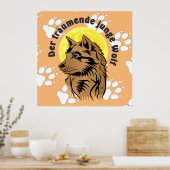 Poster de loups rêveurs (Cuisine)