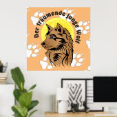 Poster de loups rêveurs (Bureau à domicile)