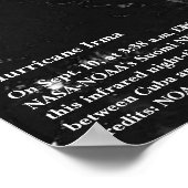 Poster de l'ouragan Irma 8x10 (Coin)