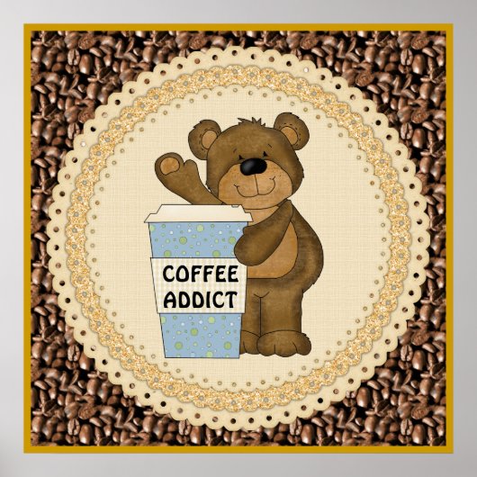Poster de l'Ours Addict Café (Devant)