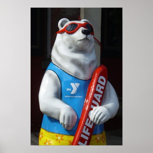 Poster de l'ours blanc de garde (Devant)