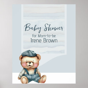 Poster de l'Ours de Charme Jean Baby shower