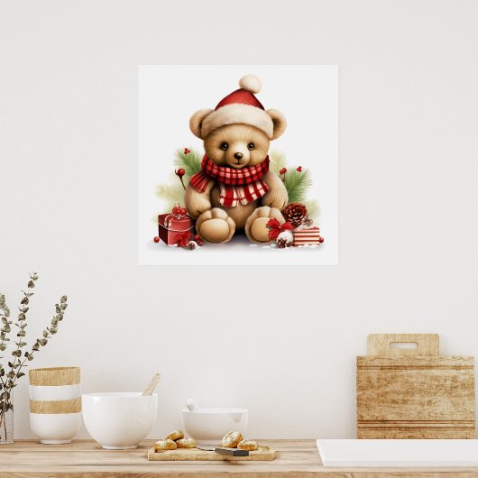 Poster de l'ours de Noël (Cuisine)