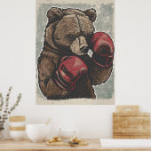 Poster de l'ours en boîte sauvage et en cire (Cuisine)