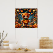 Poster de l'ours en peluche d'Halloween (Cuisine)