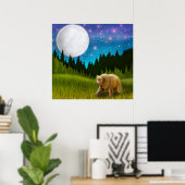 Poster de l'ours grizzli de la Lune Nord (Bureau à domicile)