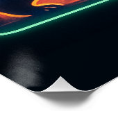 Poster de l'ours noir Neon (Coin)