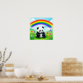 Poster de l'ours Panda Aquarelle (Cuisine)