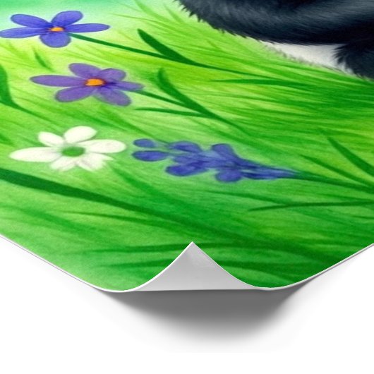 Poster de l'ours Panda Aquarelle (Coin)