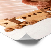 Poster de l'ours peluche et du train de jouets (Coin)