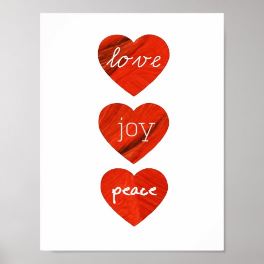 Poster de Love Joy Peace Hearts (Devant)