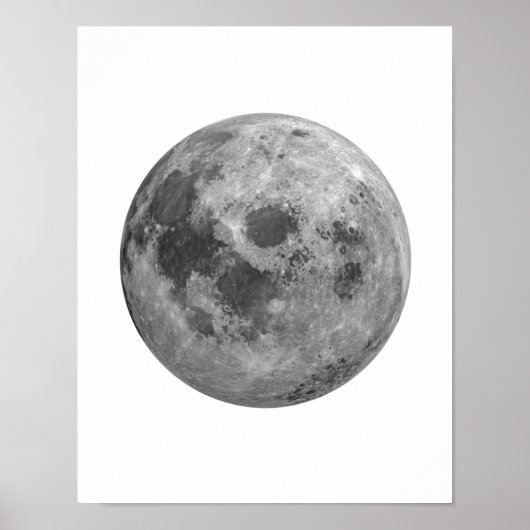 Poster de lune, Décor de lune, Poster de Pleine lu (Devant)