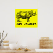 Poster de l'Unicorne de gras (Cuisine)